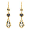 Anna Beck Grey Sapphire & Pyrite Kite Triple Drop Earrings - Gold-Anna Beck Jewelry-Blue Hand Home