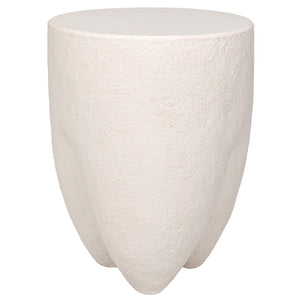 Donald Side Table, White Fiber Cement-Noir Furniture-Blue Hand Home