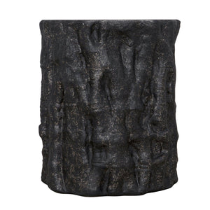 Damono Stool/Side Table, Black Fiber Cement-Noir Furniture-Blue Hand Home