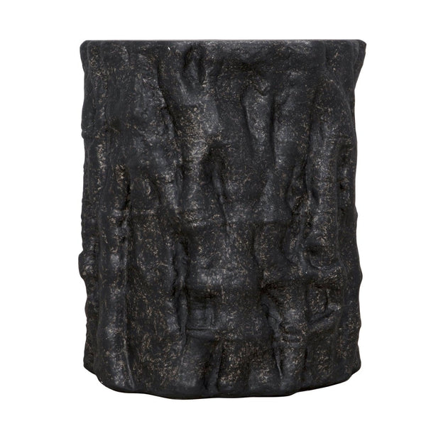 Damono Stool/Side Table, Black Fiber Cement-Noir Furniture-Blue Hand Home