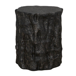 Damono Stool/Side Table, Black Fiber Cement-Noir Furniture-Blue Hand Home