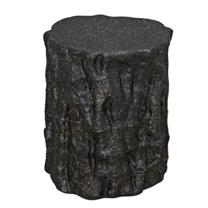 Damono Stool/Side Table, Black Fiber Cement-Noir Furniture-Blue Hand Home