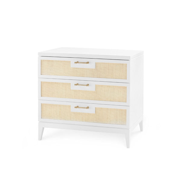 Villa & House - Astor 3-drawer Side Table, White-Bungalow 5-Blue Hand Home