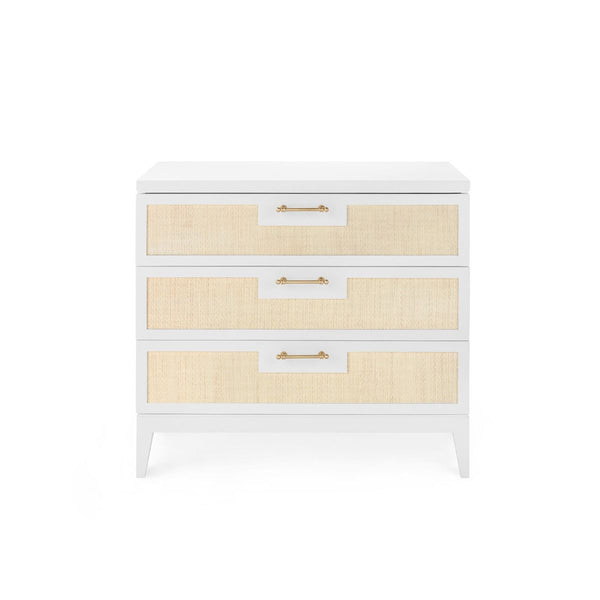 Villa & House - Astor 3-drawer Side Table, White-Bungalow 5-Blue Hand Home