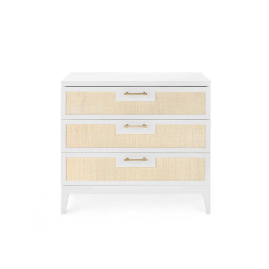 Villa & House - Astor 3-drawer Side Table, White-Bungalow 5-Blue Hand Home
