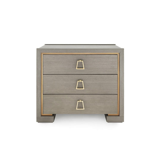 Villa & House - BLAKE 3-DRAWER SIDE TABLE, TAUPE GRAY-Bungalow 5-Blue Hand Home