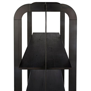 Illusionist Bookcase, Reclaimed Lumber Shelves-Blue Hand Home