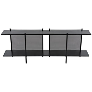 Anniston Console Steel/Walnut Shelves-CFC Furniture-Blue Hand Home