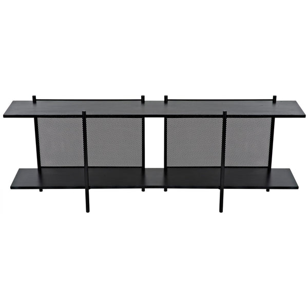 Anniston Console Steel/Walnut Shelves-CFC Furniture-Blue Hand Home