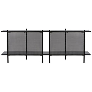 Anniston Console Steel/Walnut Shelves-CFC Furniture-Blue Hand Home