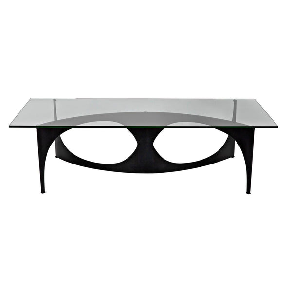 Leah Coffee Table, Steel Base, Glass Top-CFC Furniture-Blue Hand Home