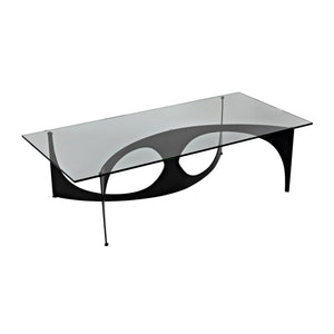Leah Coffee Table, Steel Base, Glass Top-CFC Furniture-Blue Hand Home