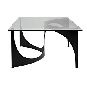 Leah Coffee Table, Steel Base, Glass Top-CFC Furniture-Blue Hand Home