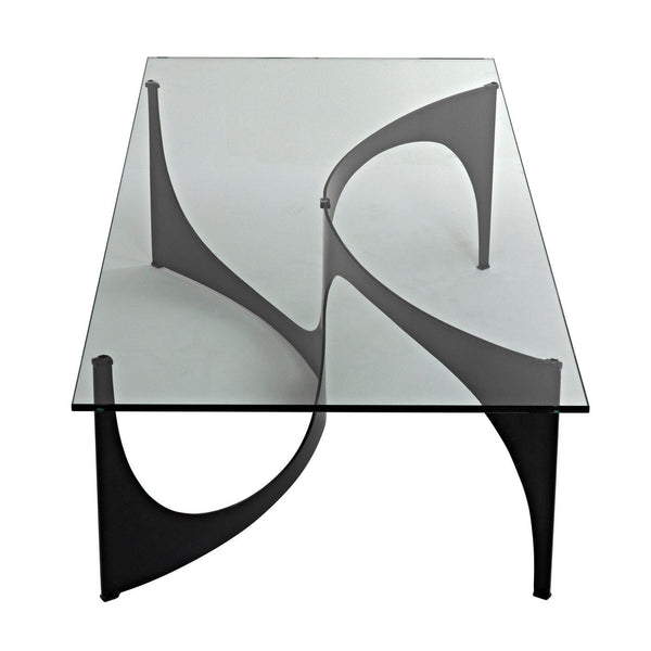 Leah Coffee Table, Steel Base, Glass Top-CFC Furniture-Blue Hand Home