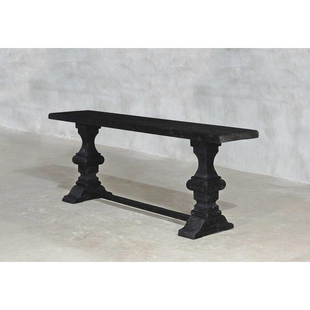 Reclaimed Elm Console - Rail Legs w/ Center Beam-Organic Restoration-Blue Hand Home