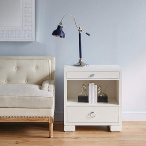 Villa & House - Frances 2-Drawer Side Table In White-Bungalow 5-Blue Hand Home
