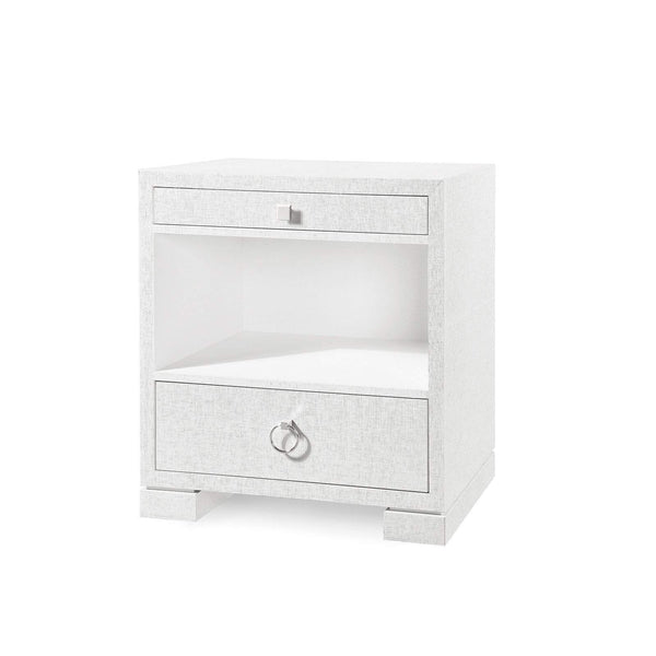 Villa & House - Frances 2-Drawer Side Table In White-Bungalow 5-Blue Hand Home