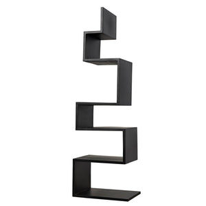 Noir Laszlo Bookcase, Black Steel-Noir Furniture-Blue Hand Home