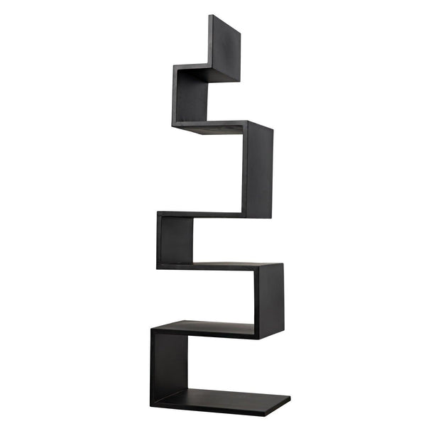 Noir Laszlo Bookcase, Black Steel-Noir Furniture-Blue Hand Home
