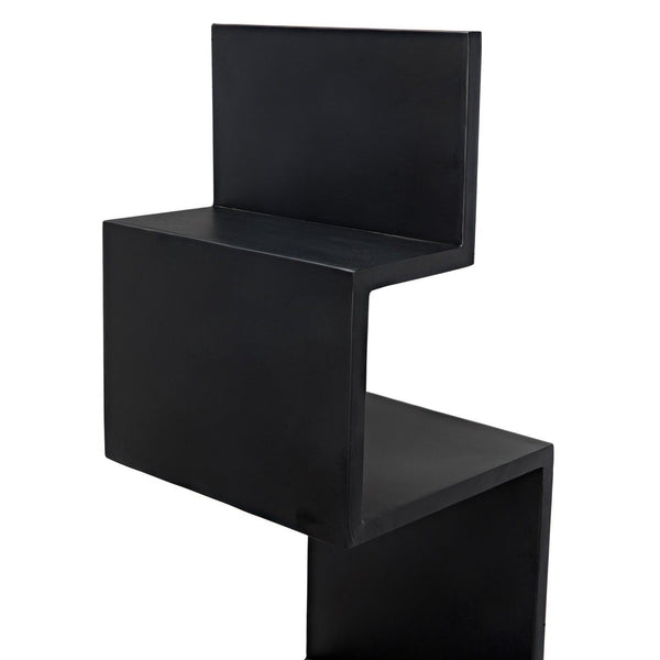 Noir Laszlo Bookcase, Black Steel-Noir Furniture-Blue Hand Home