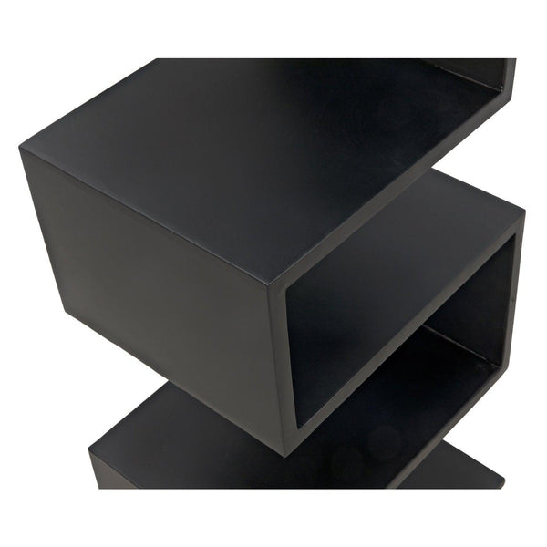 Noir Laszlo Bookcase, Black Steel-Noir Furniture-Blue Hand Home