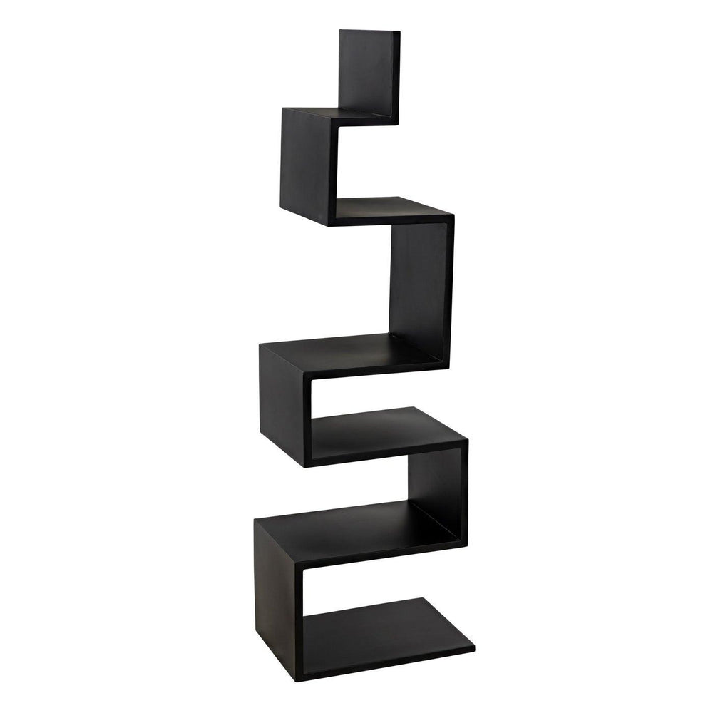 Noir Laszlo Bookcase, Black Steel-Noir Furniture-Blue Hand Home