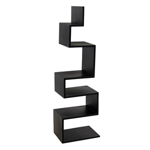Noir Laszlo Bookcase, Black Steel-Noir Furniture-Blue Hand Home