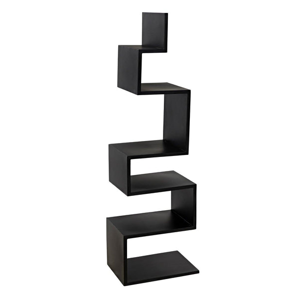 Noir Laszlo Bookcase, Black Steel-Noir Furniture-Blue Hand Home