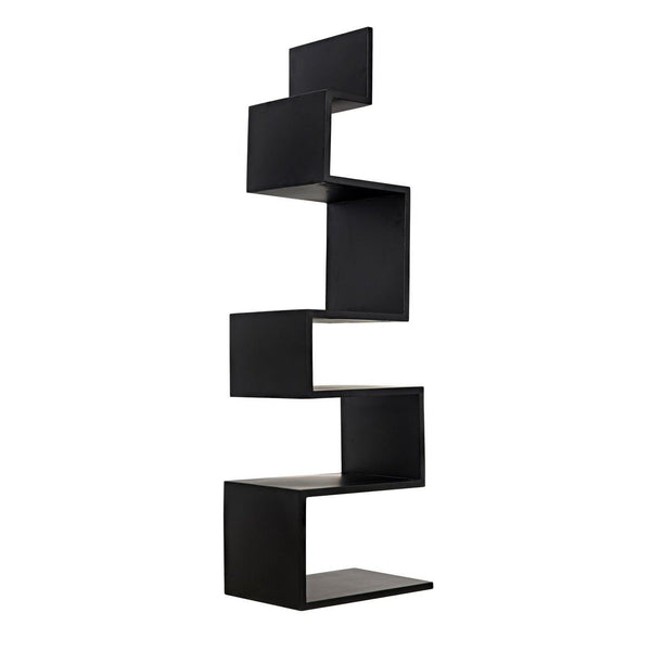 Noir Laszlo Bookcase, Black Steel-Noir Furniture-Blue Hand Home