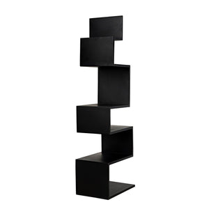 Noir Laszlo Bookcase, Black Steel-Noir Furniture-Blue Hand Home