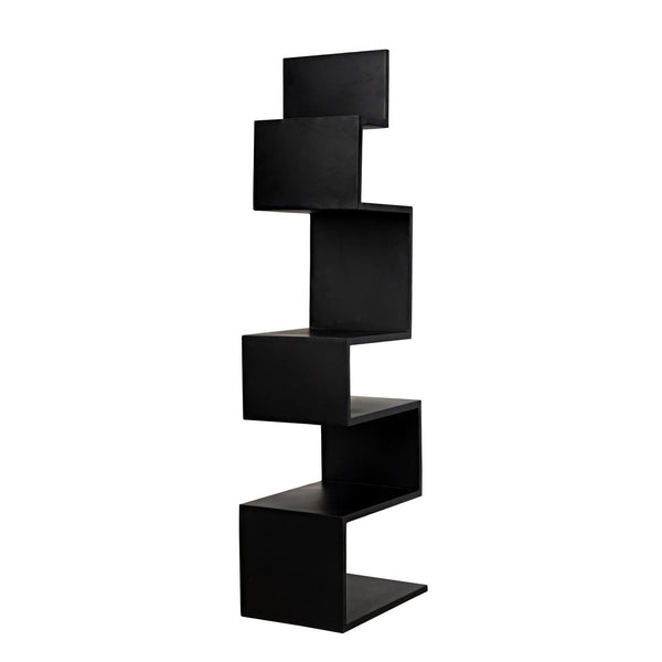 Noir Laszlo Bookcase, Black Steel-Noir Furniture-Blue Hand Home