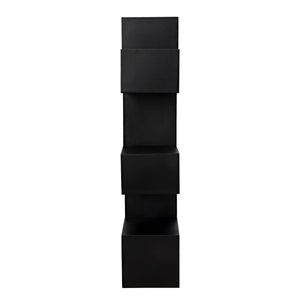 Noir Laszlo Bookcase, Black Steel-Noir Furniture-Blue Hand Home