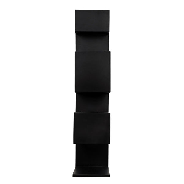 Noir Laszlo Bookcase, Black Steel-Noir Furniture-Blue Hand Home