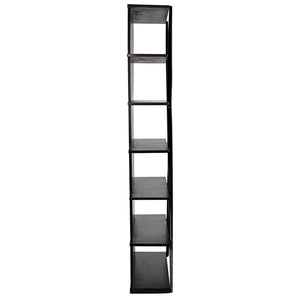 Noir Vetra Bookcase, Hand Rubbed Black-Noir Furniture-Blue Hand Home