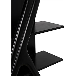 Noir Vetra Bookcase, Hand Rubbed Black-Noir Furniture-Blue Hand Home