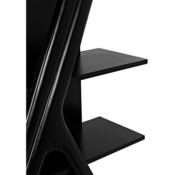 Noir Vetra Bookcase, Hand Rubbed Black-Noir Furniture-Blue Hand Home