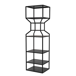 Noir Downtown A Bookcase, Black Metal-Noir Furniture-Blue Hand Home