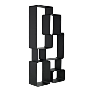Larra Bookcase-Noir Furniture-Blue Hand Home