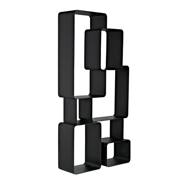 Larra Bookcase-Noir Furniture-Blue Hand Home