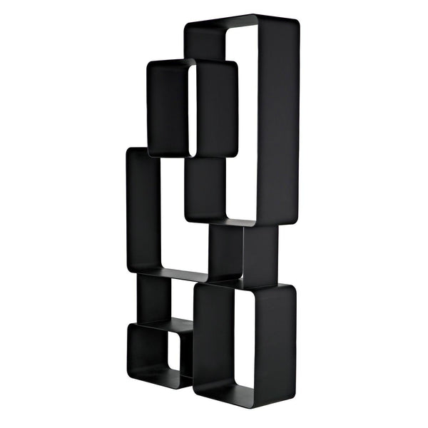 Larra Bookcase-Noir Furniture-Blue Hand Home