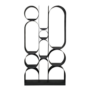 Letty Bookcase-Noir Furniture-Blue Hand Home