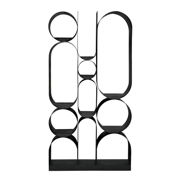 Letty Bookcase-Noir Furniture-Blue Hand Home