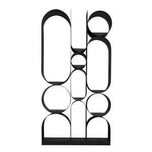 Letty Bookcase-Noir Furniture-Blue Hand Home