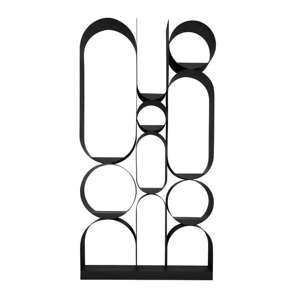 Letty Bookcase-Noir Furniture-Blue Hand Home