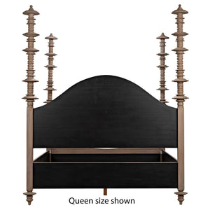 Ferret Bed, Eastern King, Weathered-Noir Furniture-Blue Hand Home
