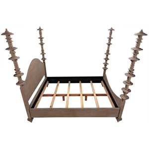 Ferret Bed, Queen, Weathered-Noir Furniture-Blue Hand Home