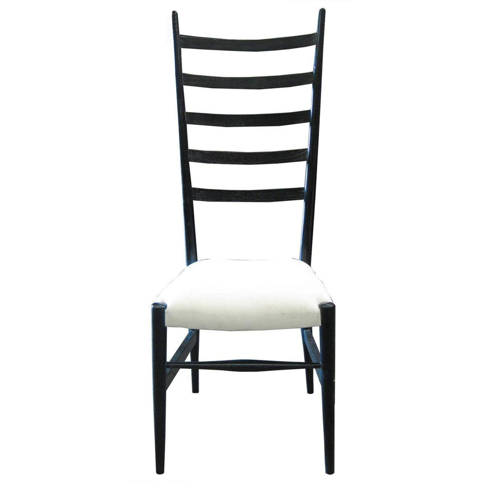 Noir Ladder Back Dining Chair Hand Rubbed Black-Noir Furniture-Blue Hand Home