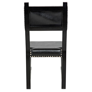 Noir Furniture Kerouac Chair, Distressed Black-Noir Furniture-Blue Hand Home