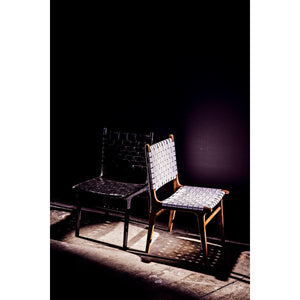 Noir Furniture Dede Dining Chair, Leather, Black-Noir Furniture-Blue Hand Home