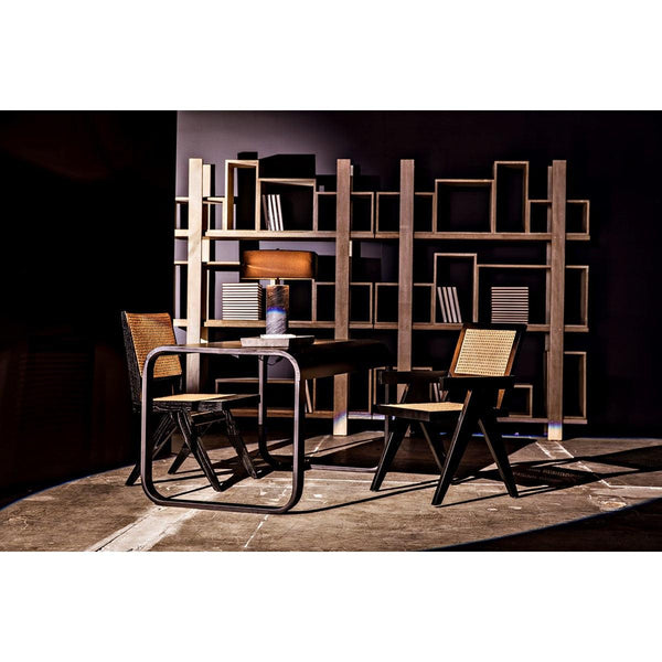 Noir Furniture Jude Chair w/Caning, Black-Noir Furniture-Blue Hand Home